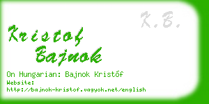 kristof bajnok business card